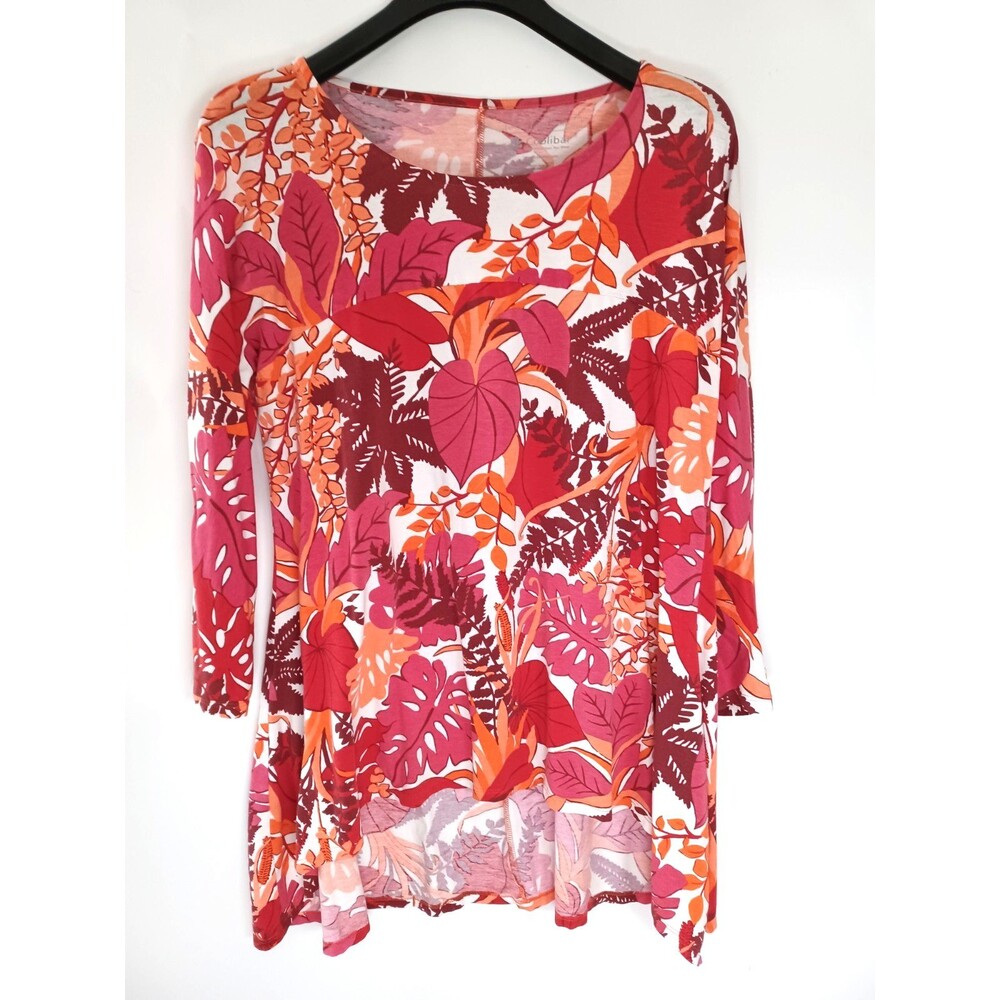 Coolibar Graphic T-Shirt Womens Medium UPF 50+ Summer Vibrant Colorful Casual